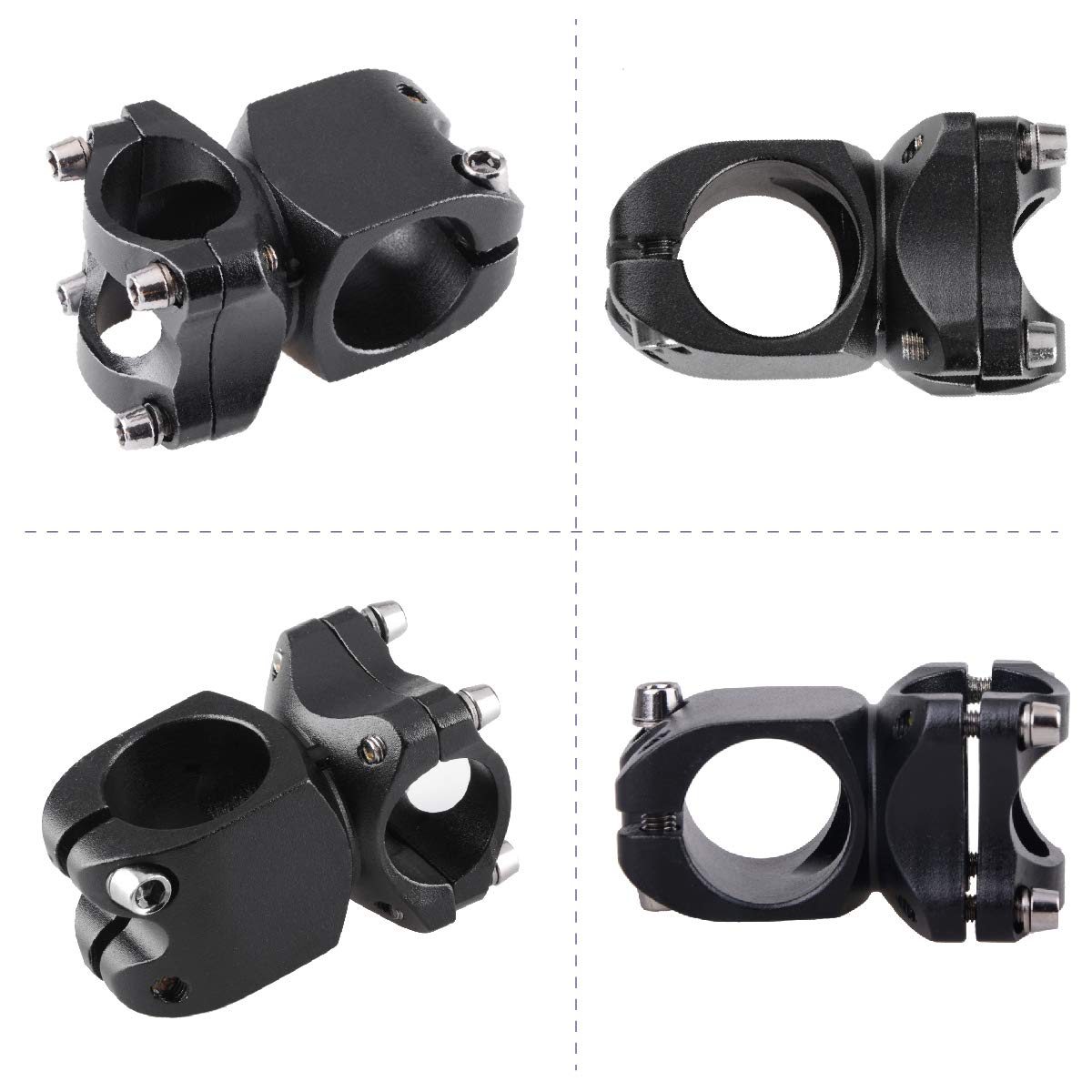 Azarxis 31.8Mm Bike Stem - 38Mm 60Mm Lightweight Short Handlebar Stem Riser For Mtb, Road Bike, Bmx, Fixie, Gravel, Cycling Upgr