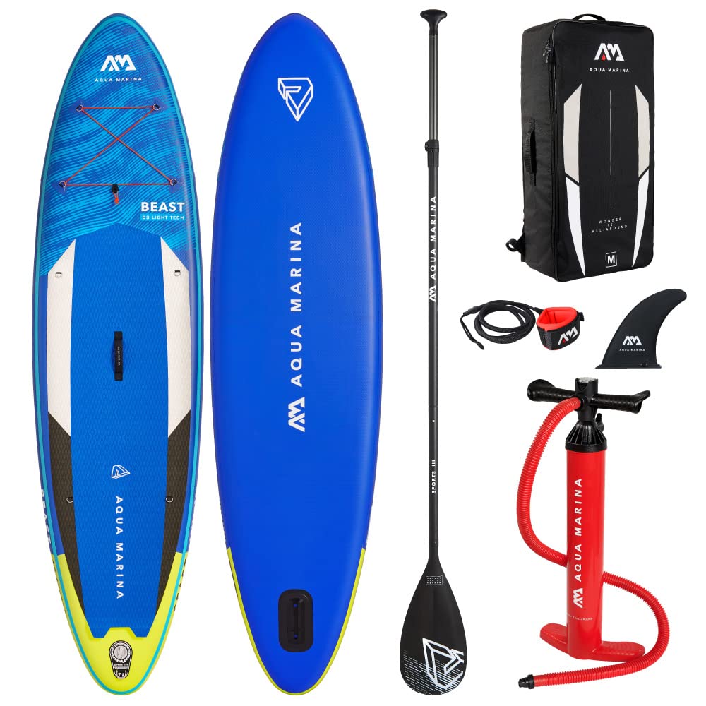 Aqua Marina Beast, Inflatable Stand Up Paddle Board (iSUP) Package, 320 cm Length, Blue
