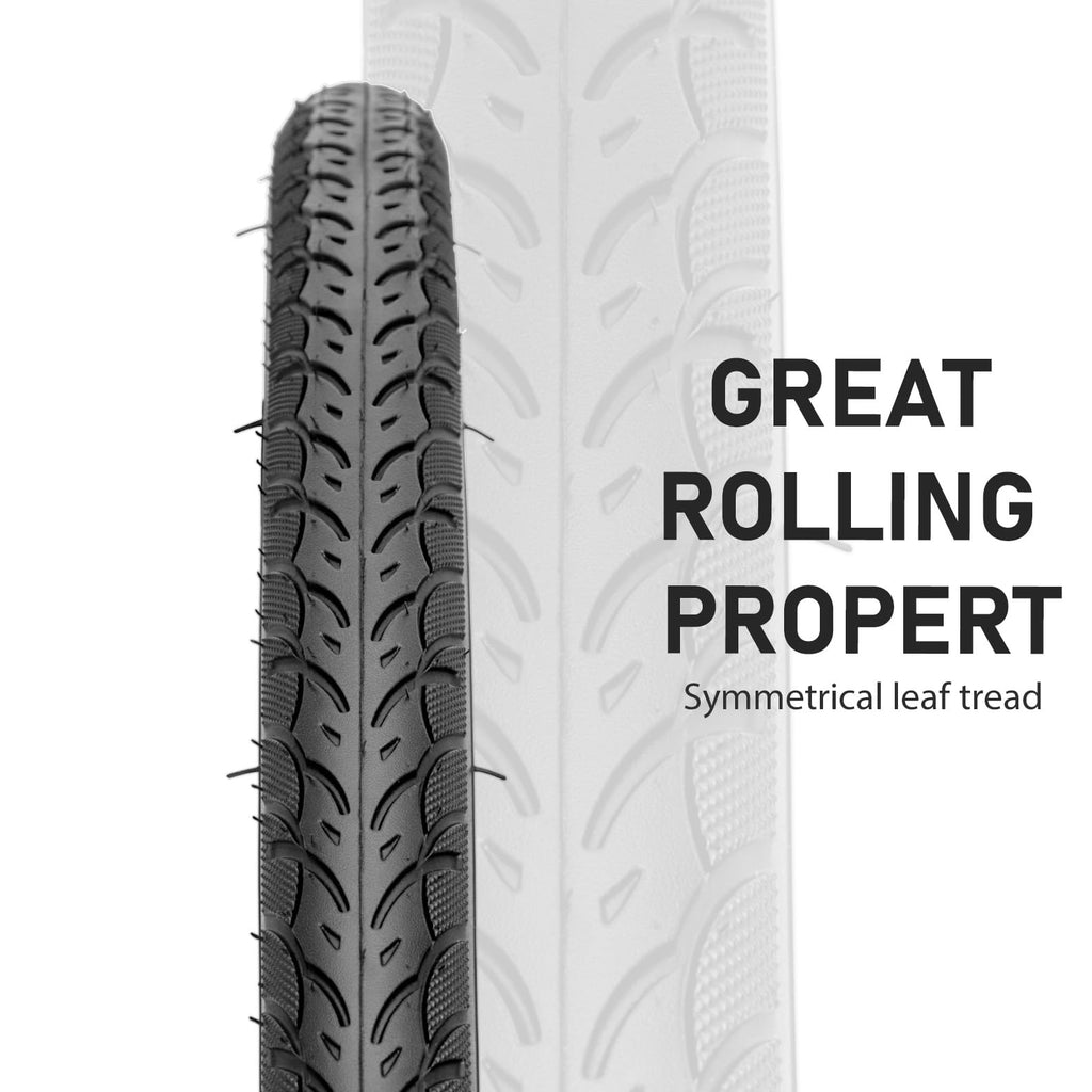 Mohegia 2 Pack Bike Tires,700X35C Folding Replacement Road Bicycle Tires