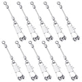 RoundFunny 100 Pcs Fly Fishing Tippet Rings 10 Lightweight Tippet Rings on a Clip Fly Fishing Trout Line Leaders Connectors 2mm 