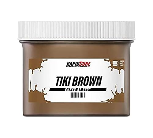 Rapid Curea Tiki Brown Screen Printing Ink (Gallon - 128 Oz) - Plastisol Ink For Screen Printing Fabric - Low Temperature Curing