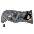 Browint Sleeping Bag Liner With All Around Two-Way Zipper, Travel Sheet With Pillow Pocket, 87''X41'' Extra Wide Travel Sleep Sh