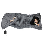 Browint Sleeping Bag Liner With All Around Two-Way Zipper, Travel Sheet With Pillow Pocket, 87''X41'' Extra Wide Travel Sleep Sh