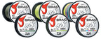 J-Braidx8, Filler Spool, Multi-Color, Mono Dia.= 30Lb