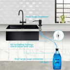 Soap Dispenser For Kitchen Sink, Countertop Soap Dispenser Pump, 47 Silicone Extension Tube Connect To The Soap Bottle Directly,