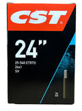 24 X 1 Inner Tube 25-540 Straight Schrader Valve Sv Wheelchair 24X1
