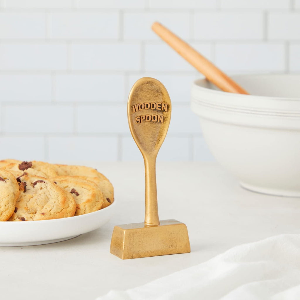 Juvale Golden Spoon Award Cooking Trophy For Chili Cook Off, Baking Contest, Best Cookie, Salsa Competition, Funny Food Prize (2