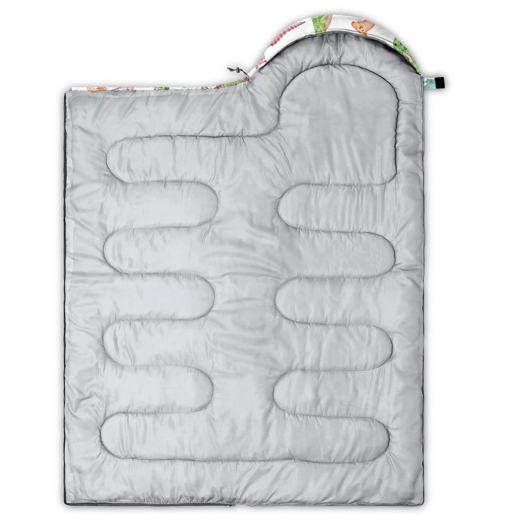Bsntho Cartoon Dinosaur Camping Sleeping Bags,3 Season Warm & Cool Weather,Lightweight,Waterproof Sleeping Bags For Adults & Kid