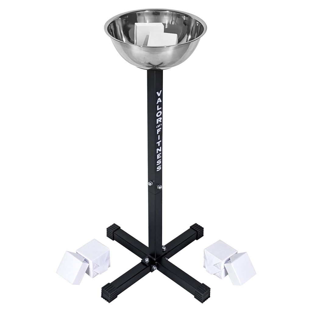 Valor Fitness Ch-1 Chalk Holder Station For Home Or Commercial Gyms, Including Ch-2 Gym Chalk For Improved Grip And Performance 
