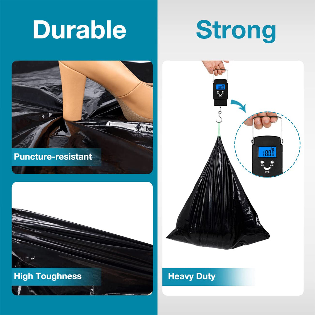Triptips Portable Toilet Bags 40 Count Drawstring 8 Gallon Camping Toilet Bags Toilet Waste Bags Leak-Proof Toilet Liners, Trash