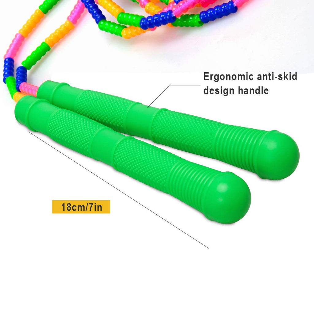 Coolrunner 16 Ft Long Jump Rope(2 Pack), Double Dutch Jump Ropes, Soft Beaded Skipping Rope For Kids Adults, Plastic Segmented L