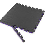 Xspec 1 Extra Thick 48 Sq Ft Reversible Eva Gym Foam Floor Mat Tiles (24 X 24), Steel Pattern, 12 Pcs, Blackpurple