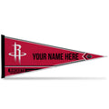 Rico Industries Nba Basketball Houston Rockets Personalized - Custom 12'' X 30'' Soft Felt Pennant - Ez To Hang
