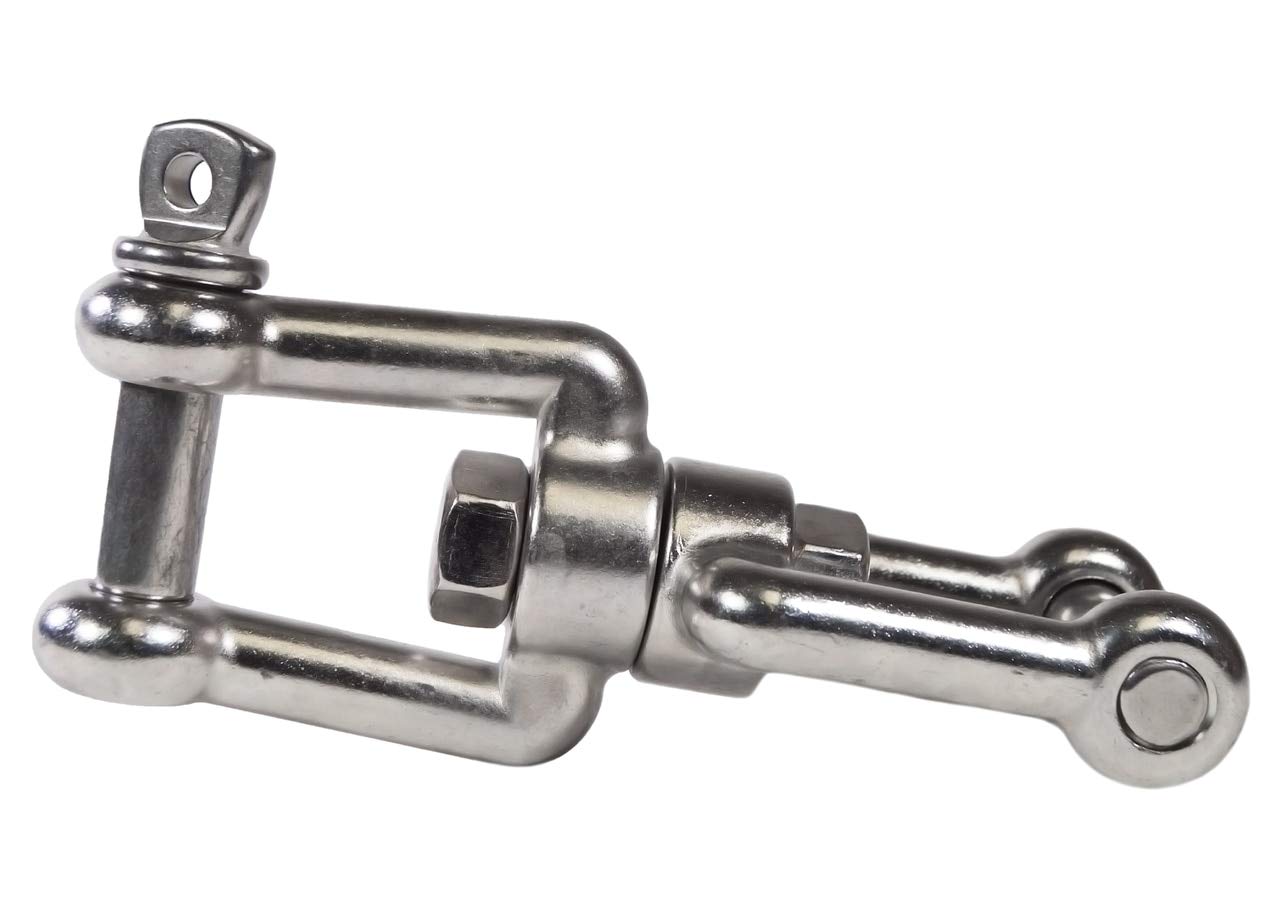 Marinenow Jaw - Jaw Swivel Anchor Connector 316 Stainless Steel [13Mm (1/2'') 01-Pack]