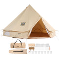 Vevor Canvas Bell Tent, Yurt Tents 4 Seasons 7 M/22.97 Ft, Canvas Tents For Camping With Stove Jack Holds Up To 12 People, Famil