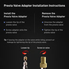 Bike Bits Brass Presta Valve Adapter - Convert Presta To Schrader - Inflate Tire Using Standard Bike Pump Or Air Compressor (4 P