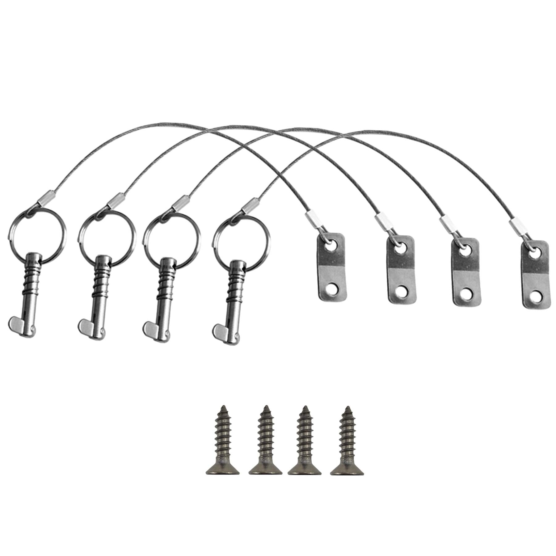 Nrc&Xrc 4Pcs Quick Release Pin Bimini Top Pins 1/4'' With Lanyard For Boat Bimini Top Deck Hinge Or Jaw Slide Clamp Bracket Mari