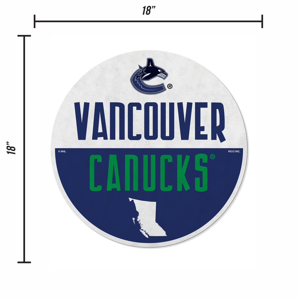 Rico Industries Nhl Vancouver Canucks Classic Shape Cut Pennant - Home And Living Room D  Cor - Soft Felt Ez To Hang