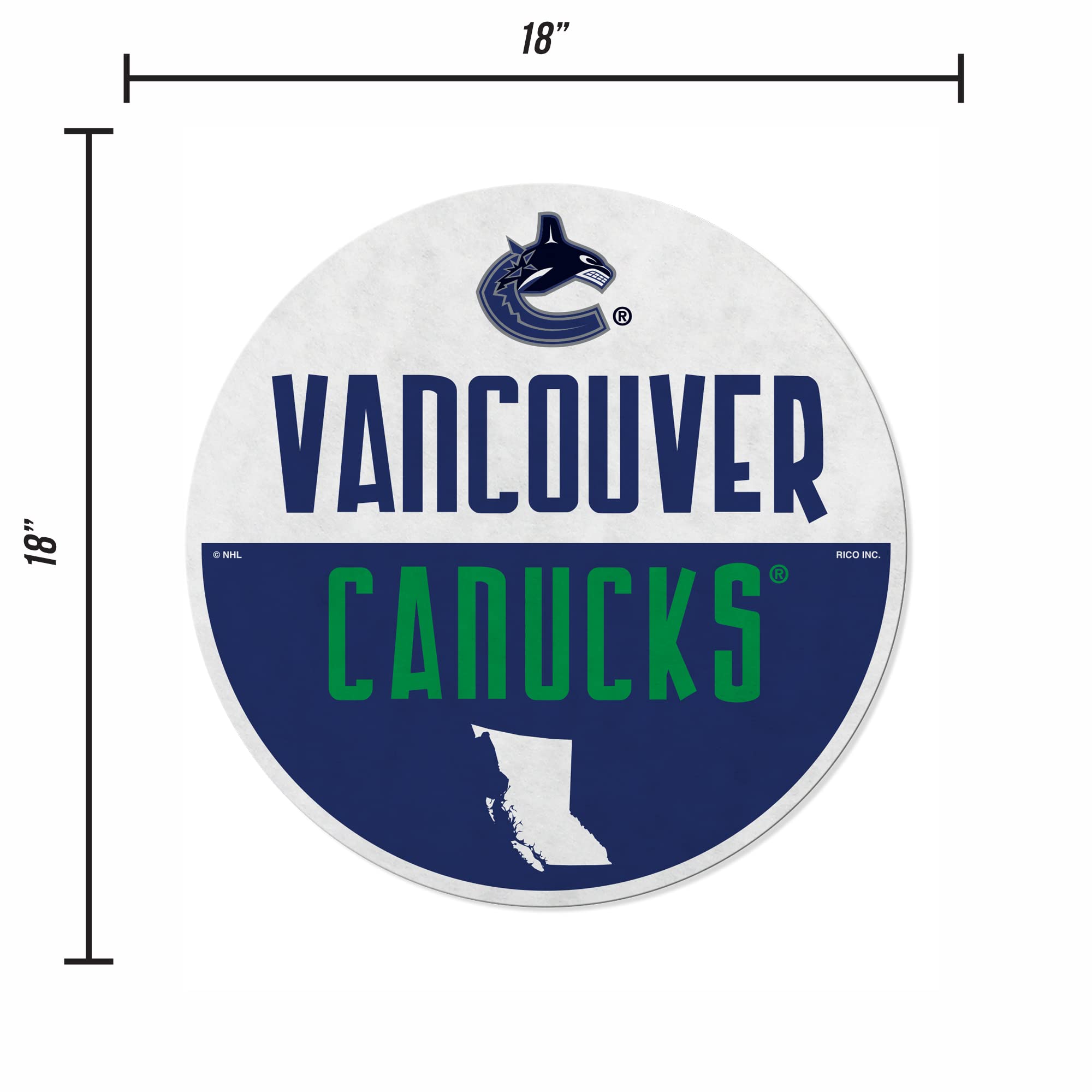 Rico Industries Nhl Vancouver Canucks Classic Shape Cut Pennant - Home And Living Room D  Cor - Soft Felt Ez To Hang