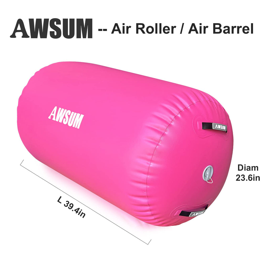 Awsum 10Ft Tumbling Mats With Roller Inflatable Gymnastics Mat Tumble Track With Electric Pump For Home Use/Gym