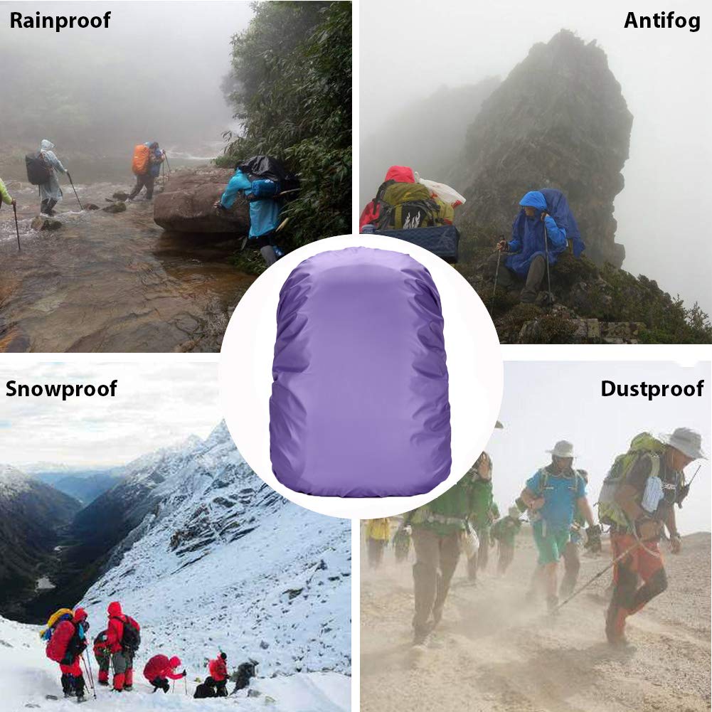 Evotopf Waterproof Backpack Rain Cover With Adjustable Anti Slip Buckle Strap & Sliver Coating Reinforced Inner Layer For Campin