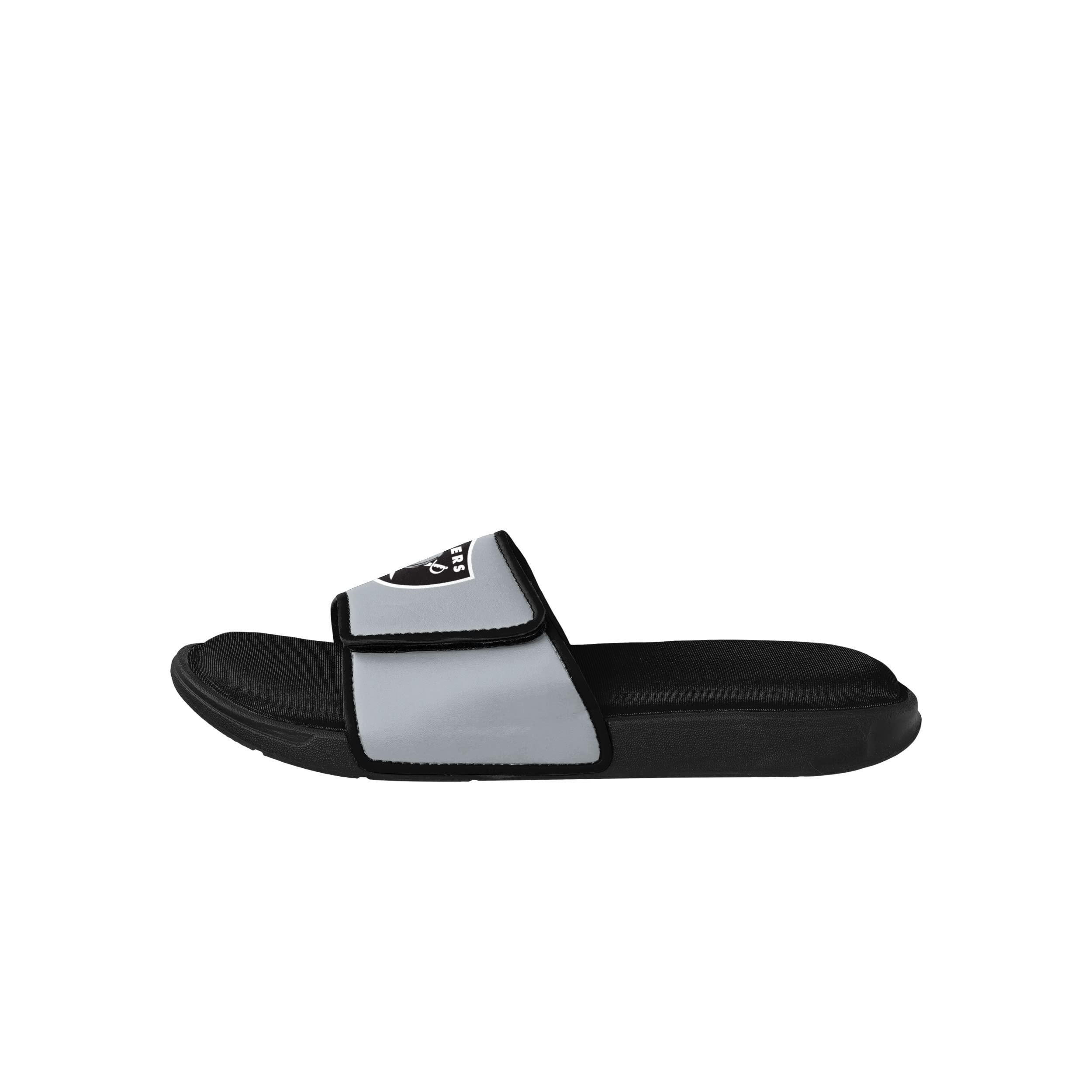 FOCO Las Vegas Raiders NFL Mens Foam Sport Slide - S