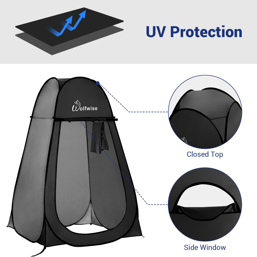 Wolfwise Pop Up Changing Tent For Beach, Camping Portable Shower Tents, Outdoor Privacy Bathroom, Change Dressing Clothes Porta
