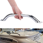 2Pcs Boat Handrail Grab Handle Polished Stainless Steel Round Tube - 12'' Long Marine Grab Handle