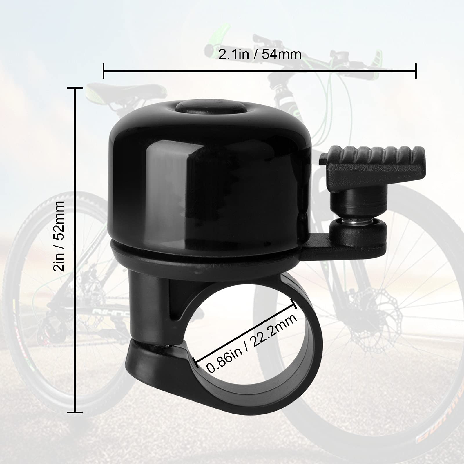 Binudum Bike Bell 2 Pack With Loud Melodious Sound Classic Mini Bicycle Bell For Kids Adults Bike Horn For Road, Mountain Bike F