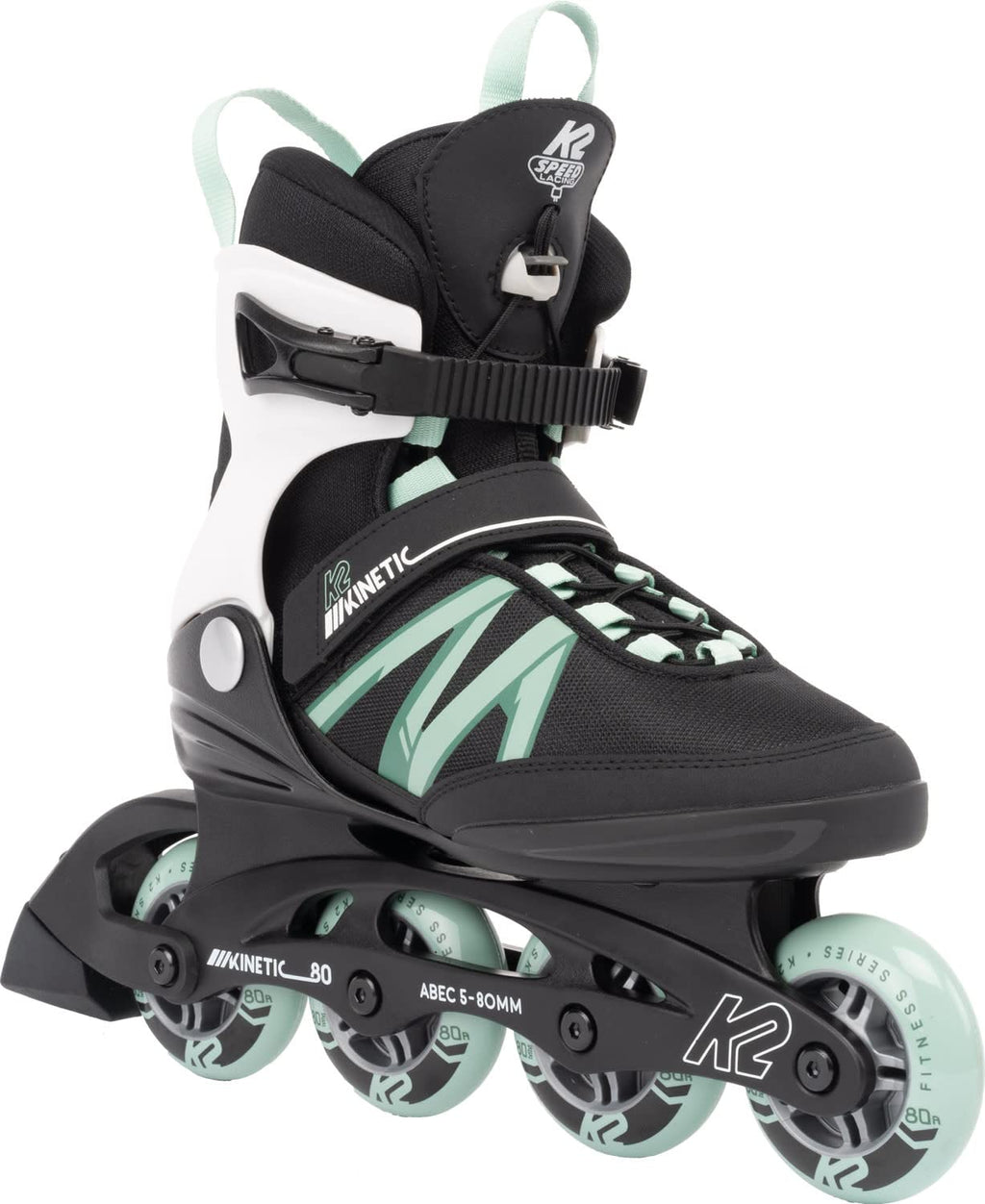 K2 Kinetic 80 Pro Sage Womens Inline Skates - Black/Sage / 10.0