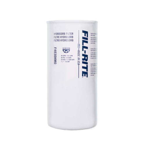30 Micron Water Detecting Filter, 1-1/2in- 16 UNF, 40 GPM