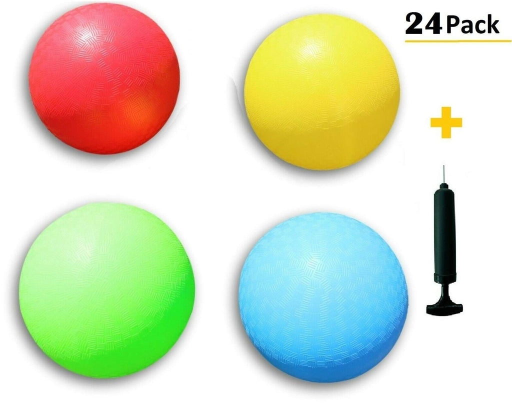 8.5 Inch Playground Balls Red, Blue, Green And Yellow! (12 Pack, Red,Blue,Green,Yellow)