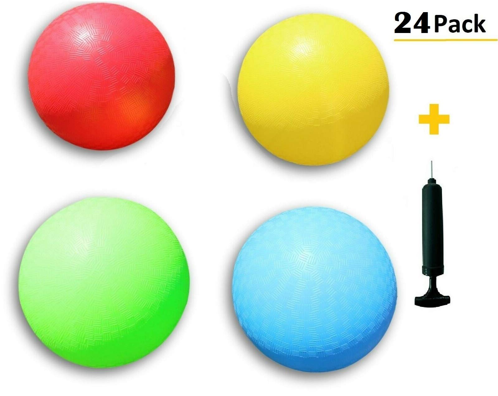8.5 Inch Playground Balls Red, Blue, Green And Yellow! (12 Pack, Red,Blue,Green,Yellow)