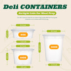 Glotoch 24 Pack 32 Oz (4 Cups) Plastic Food And Drink Storage Containers Set With Lids - Microwave, Freezer  Dishwasher Safe Eco