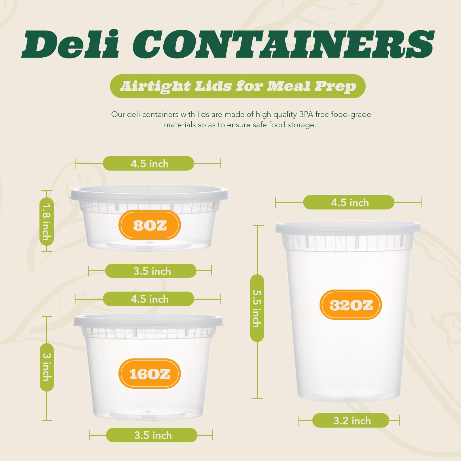 Glotoch 24 Pack 32 Oz (4 Cups) Plastic Food And Drink Storage Containers Set With Lids - Microwave, Freezer  Dishwasher Safe Eco