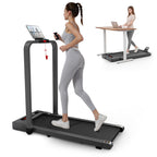 Walking Pad With Handle Bar, Foldable Treadmill Mini Under Desk Treadmill Walking Folding Treadmills For Home Small Running Pad