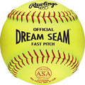 Rawlings | Official Dream Seam Fastpitch Softballs | 11'' Usa / Asa | Synthetic Cover C11Rysa | 12 Count