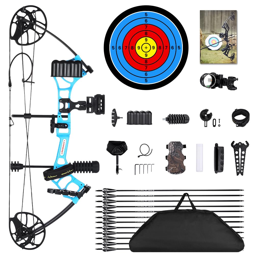 Pandarus Archery Ready To Hunt Lightweight Compound Bow Package For Adults And Youth,0-50 Lbs Draw Weight,290Fps,Limbs Made In U