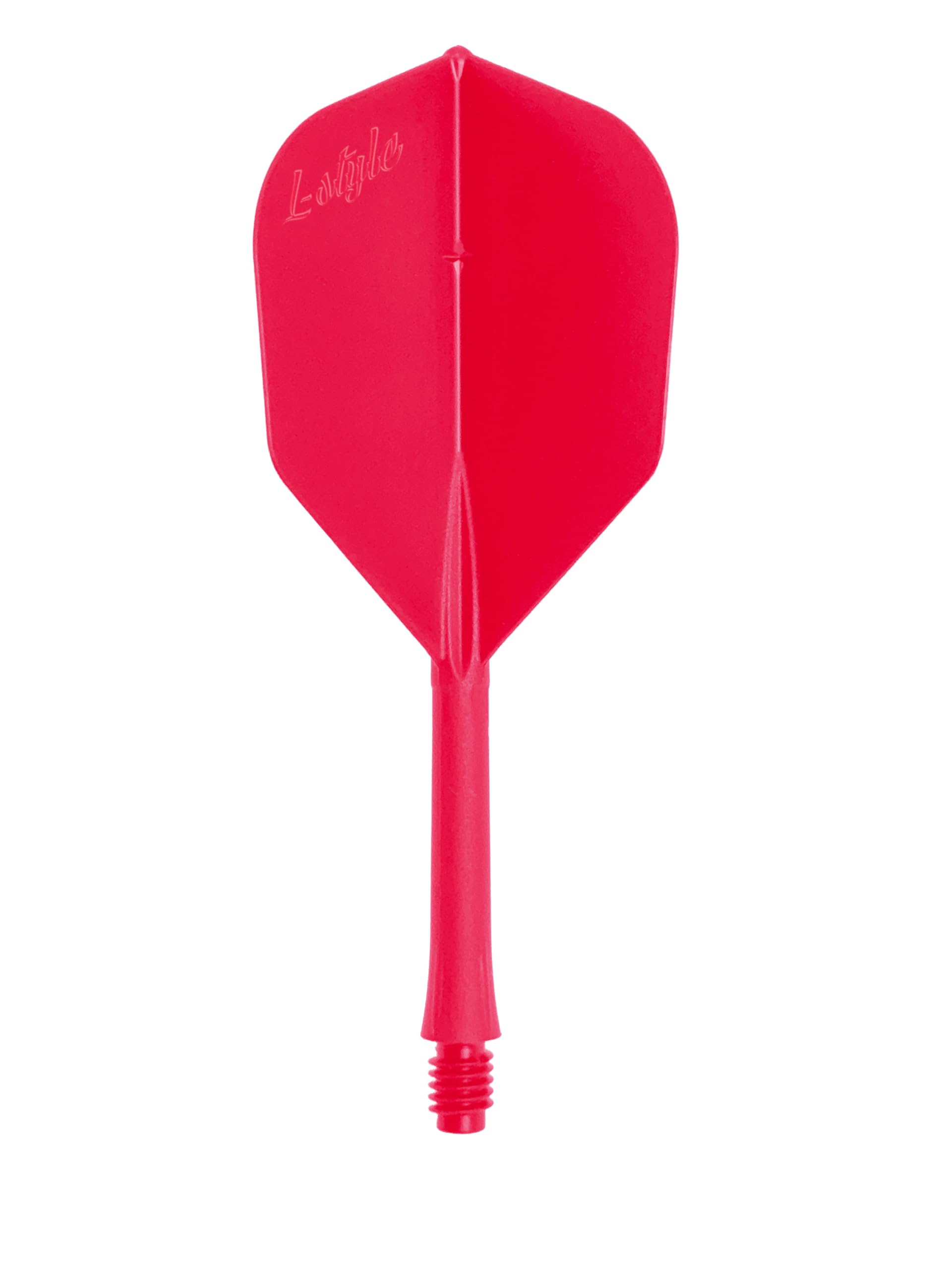 L-style BarFlight 2BA Dart Flight with Integrated Shaft - L3 Shape - 26mm (260) - Red - 1 Set (3 Flights)
