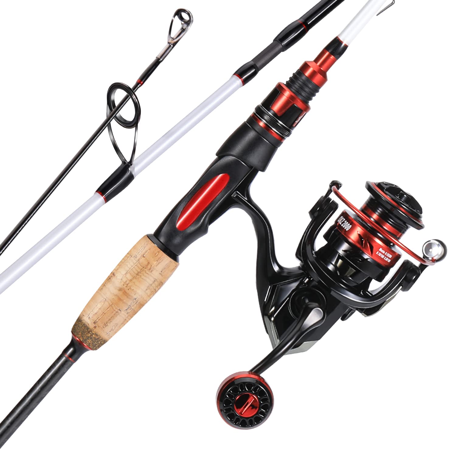 Sougayilang Spinning Combo, Medium Heavy Fishing Pole and 2000 Spinning Reel Set, Fishing Rod and Reel Commbo for Bass Fishing T