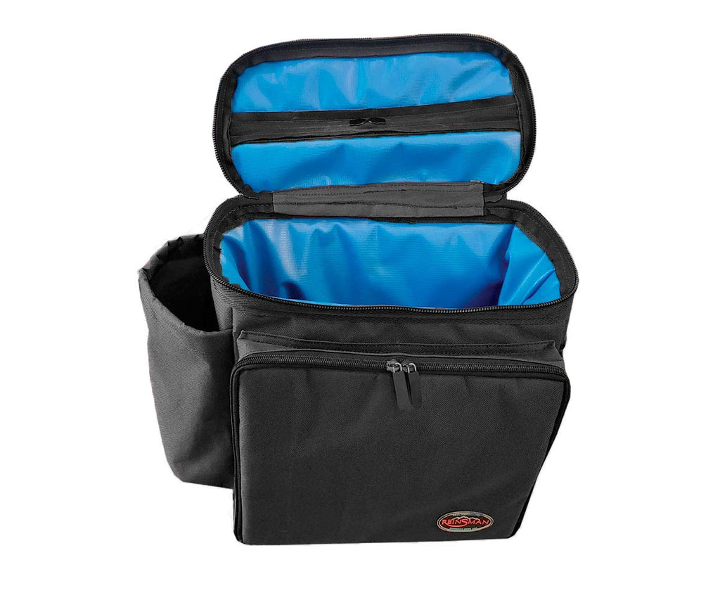 Reinsman Deluxe Insulated Leakproof Cooler Saddle Bag With Additional Cantle Bag And Straps, Black