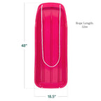 Best Choice Products 48In Kids Plastic Toboggan Snow Sled W/Pull Rope - Pink