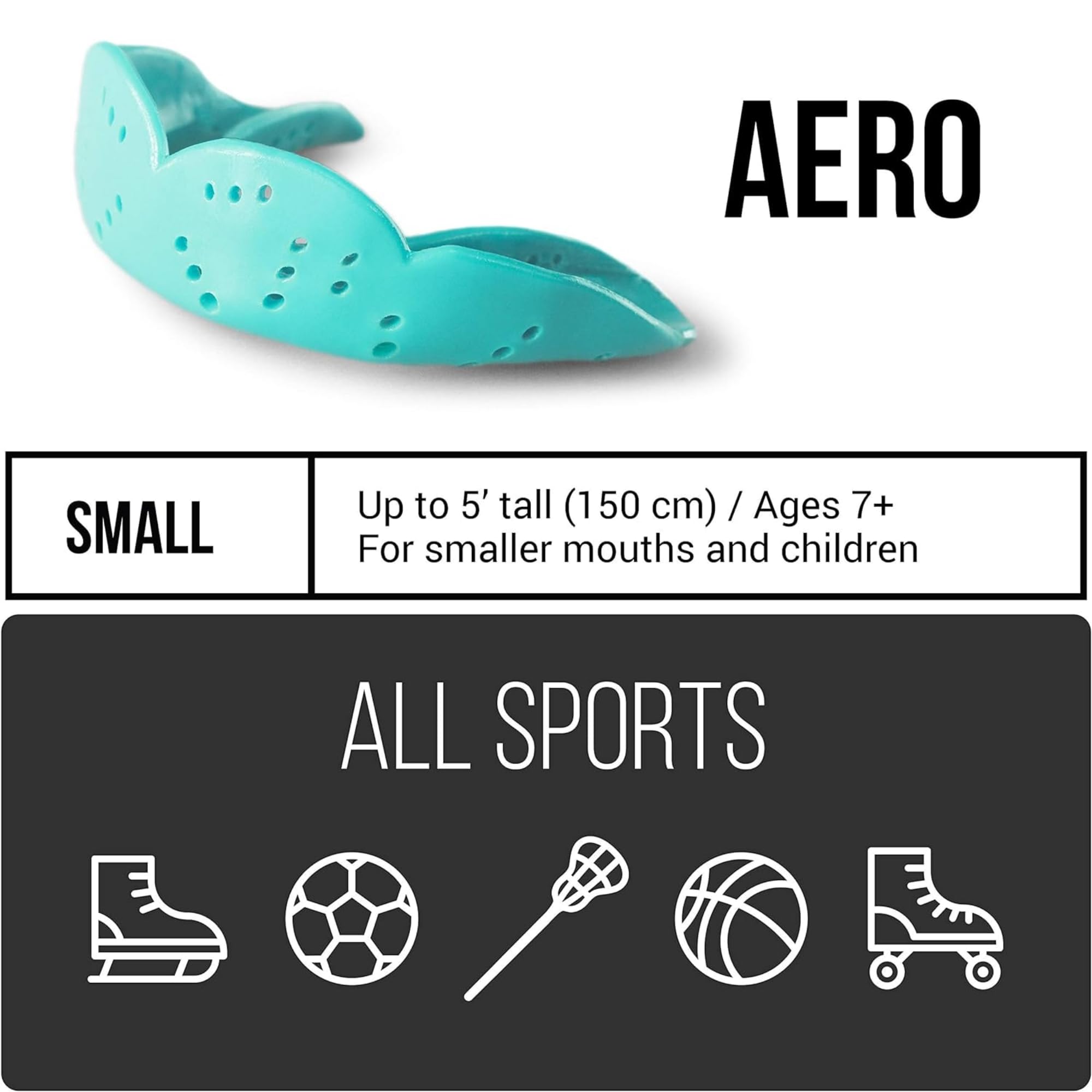 Sisu Aero Small Mouthguard, Snow White - 1.6Mm Thin - Custom-Molded Fit - Slim Design - Remoldable Up To 20 Times - For Team Spo