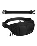 WATERFLY Large RFID Fanny Pack: 2.5L Crossbody Waist Packs for Woman Man with Extender Strap 4-Zipper Pockets Lightweight Hip Pa