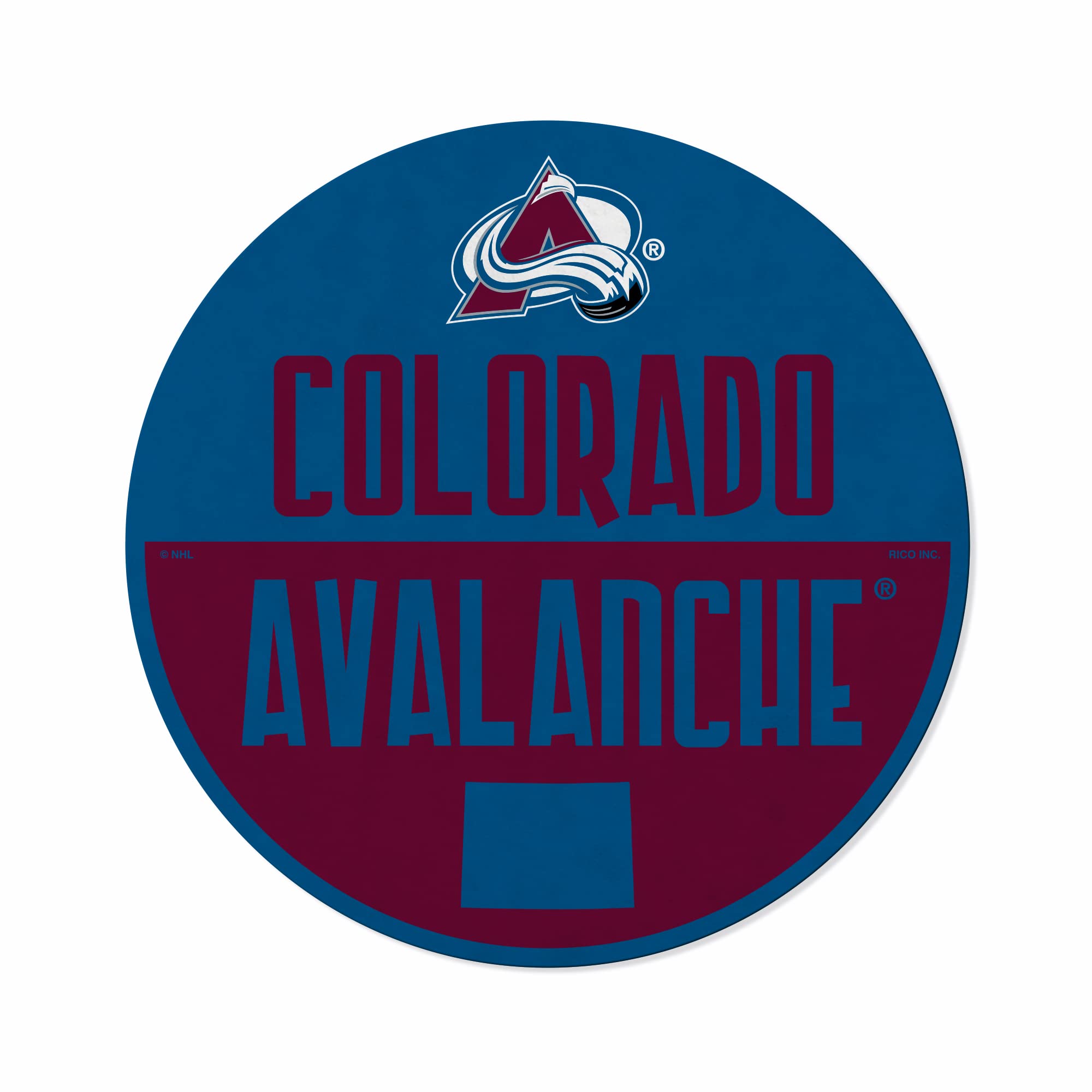 Rico Industries Nhl Colorado Avalanche Classic Shape Cut Pennant - Home And Living Room D  Cor - Soft Felt Ez To Hang 18X0.10X18