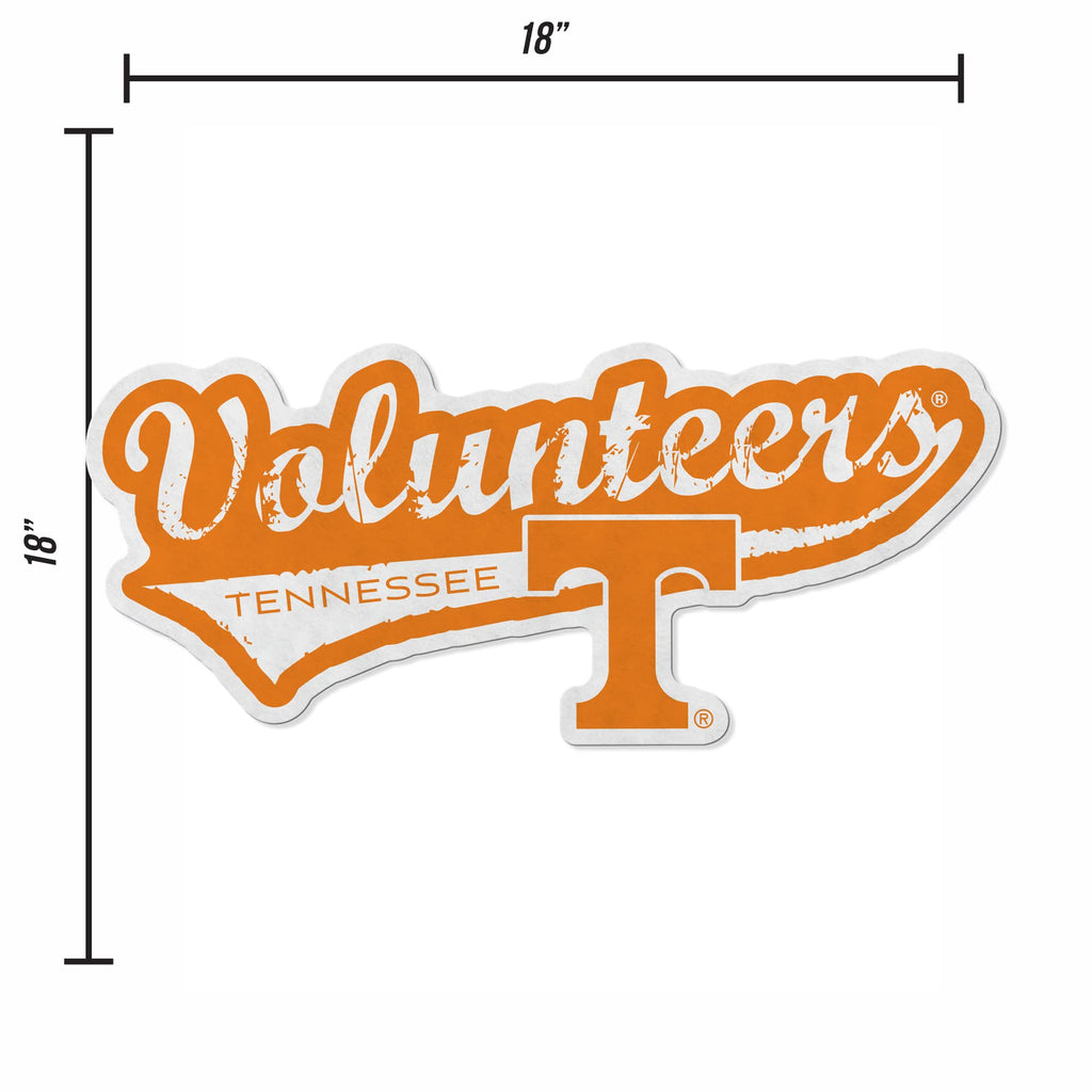 Rico Industries Ncaa Tennessee Volunteers Distressed Shape Cut Pennant - Home And Living Room D  Cor - Soft Felt Ez To Hang