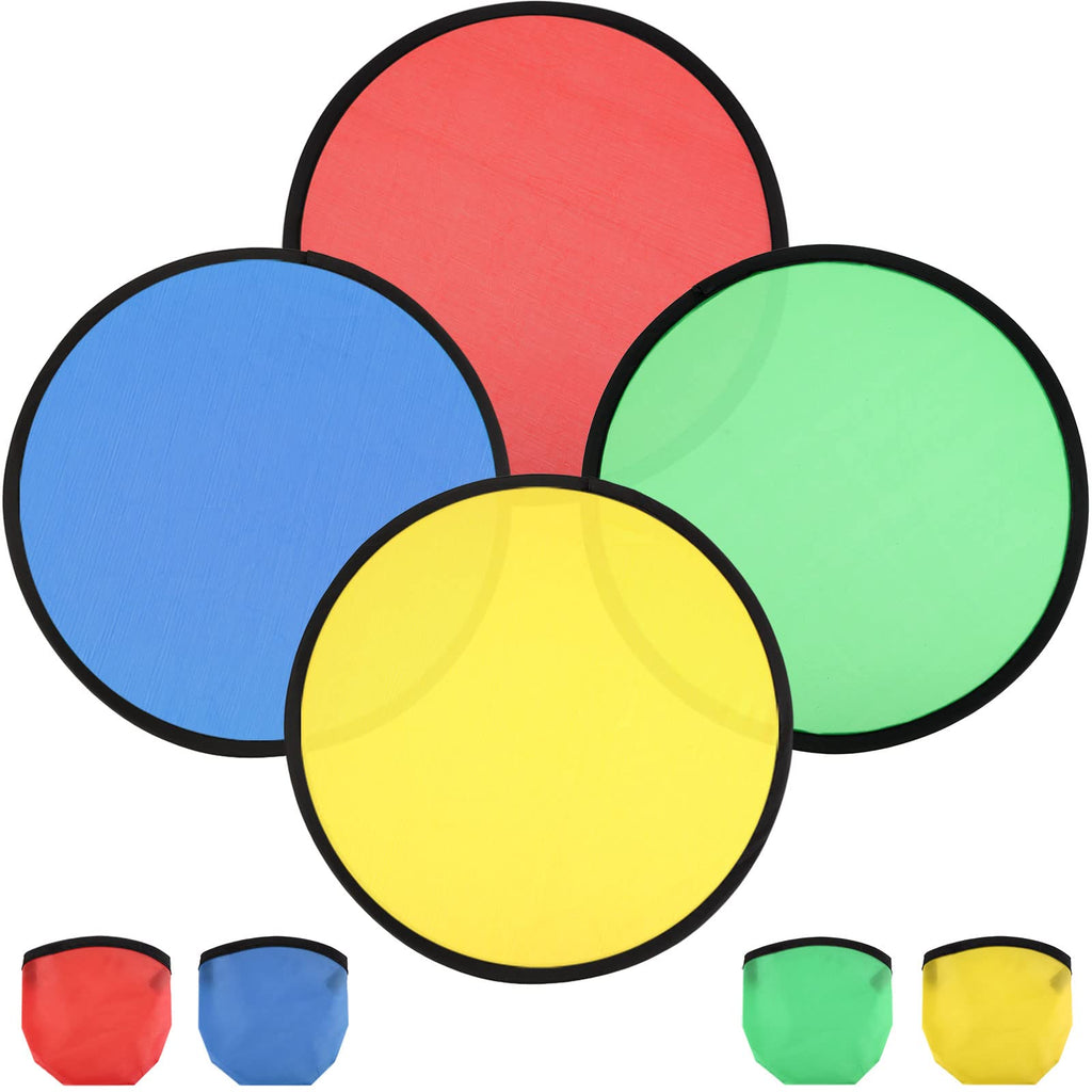 Norme Folding Pocket Toy Set Foldable Flying Disc With Bag Fun Birthday Party Favors Summer Outdoor Activity Game (Color 2, 24 P