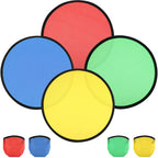 Norme Folding Pocket Toy Set Foldable Flying Disc With Bag Fun Birthday Party Favors Summer Outdoor Activity Game (Color 2, 24 P