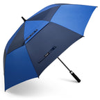 G4Free 68 Inch Automatic Open Golf Umbrella Double Canopy Extra Large Oversize Windproof Waterproof Stick Umbrellas(Dark blue/Sa