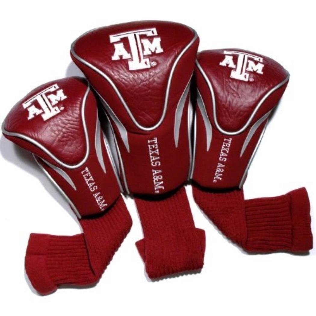 Team Golf Ncaa Texas A&M Aggies Contour Golf Club Headcovers (3 Count) Numbered 1, 3, & X, Fits Oversized Drivers, Utility, Resc